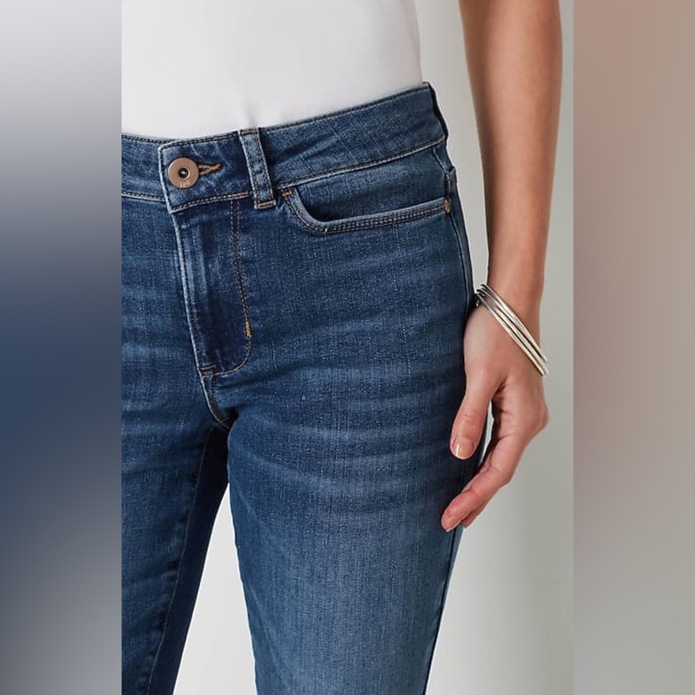 J Jill Denim Boyfriend Straight- Leg Ankle size 10 regular